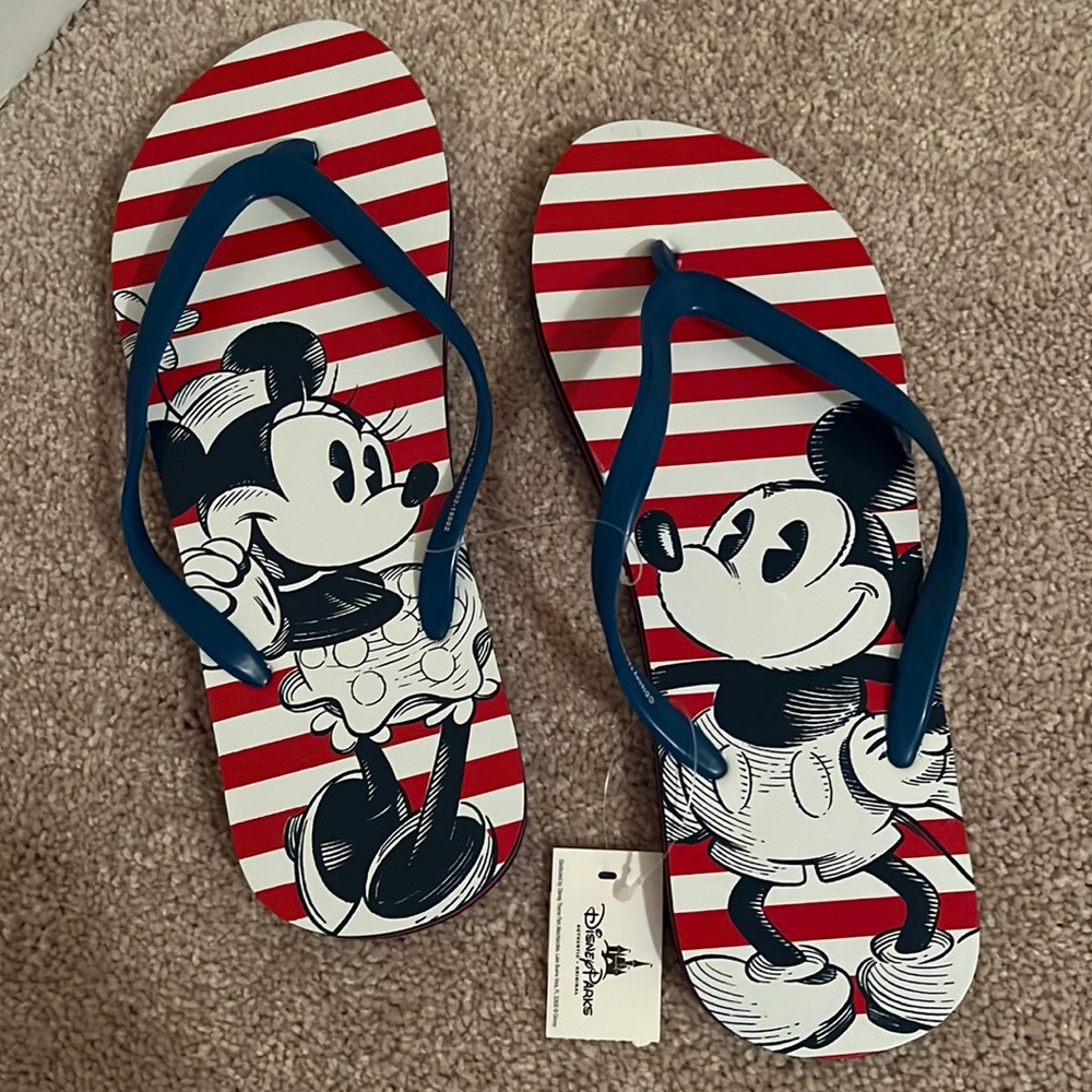 Mickey and Minnie Mouse Flip flops